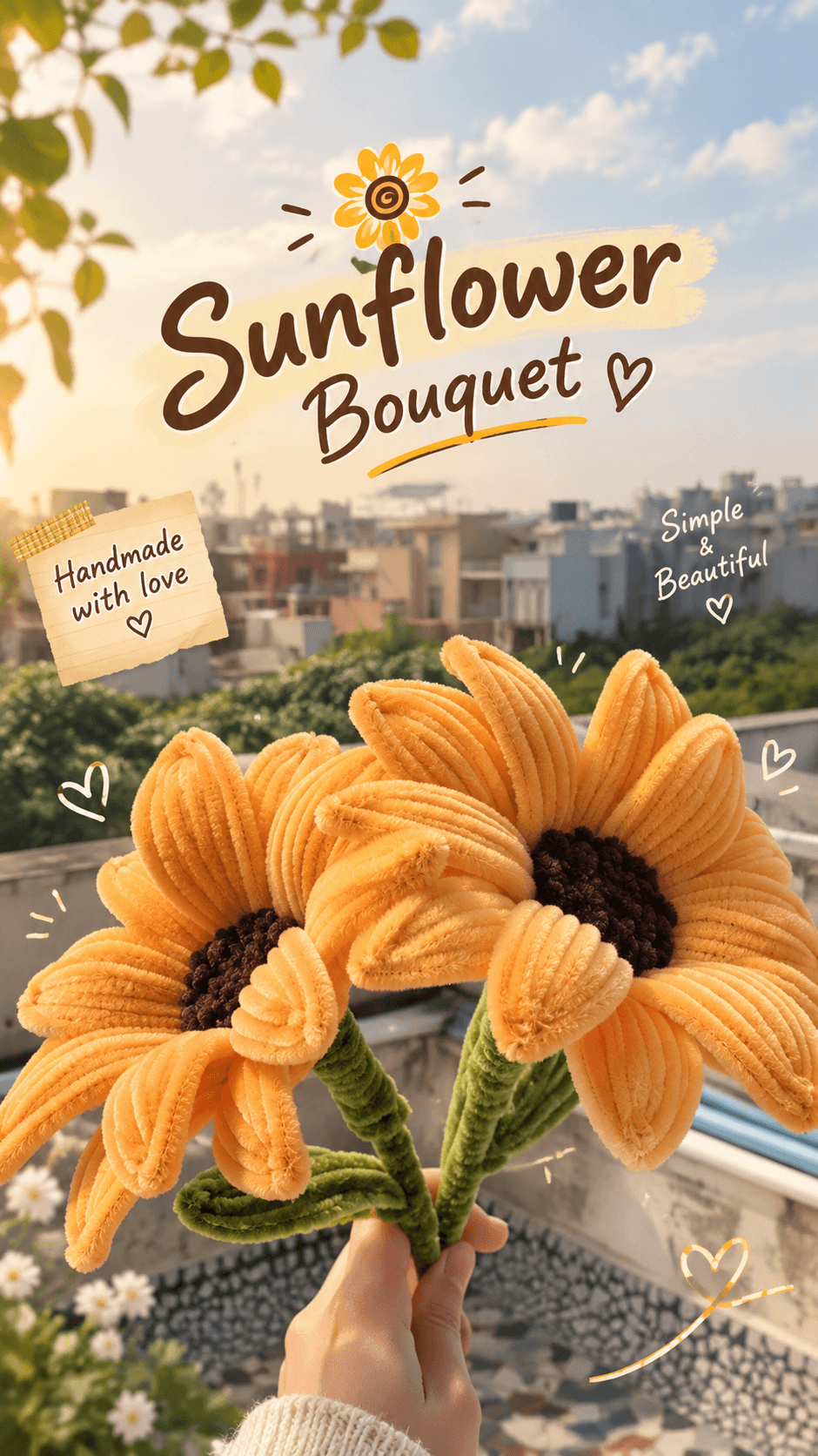 Pipecleaner sunflower