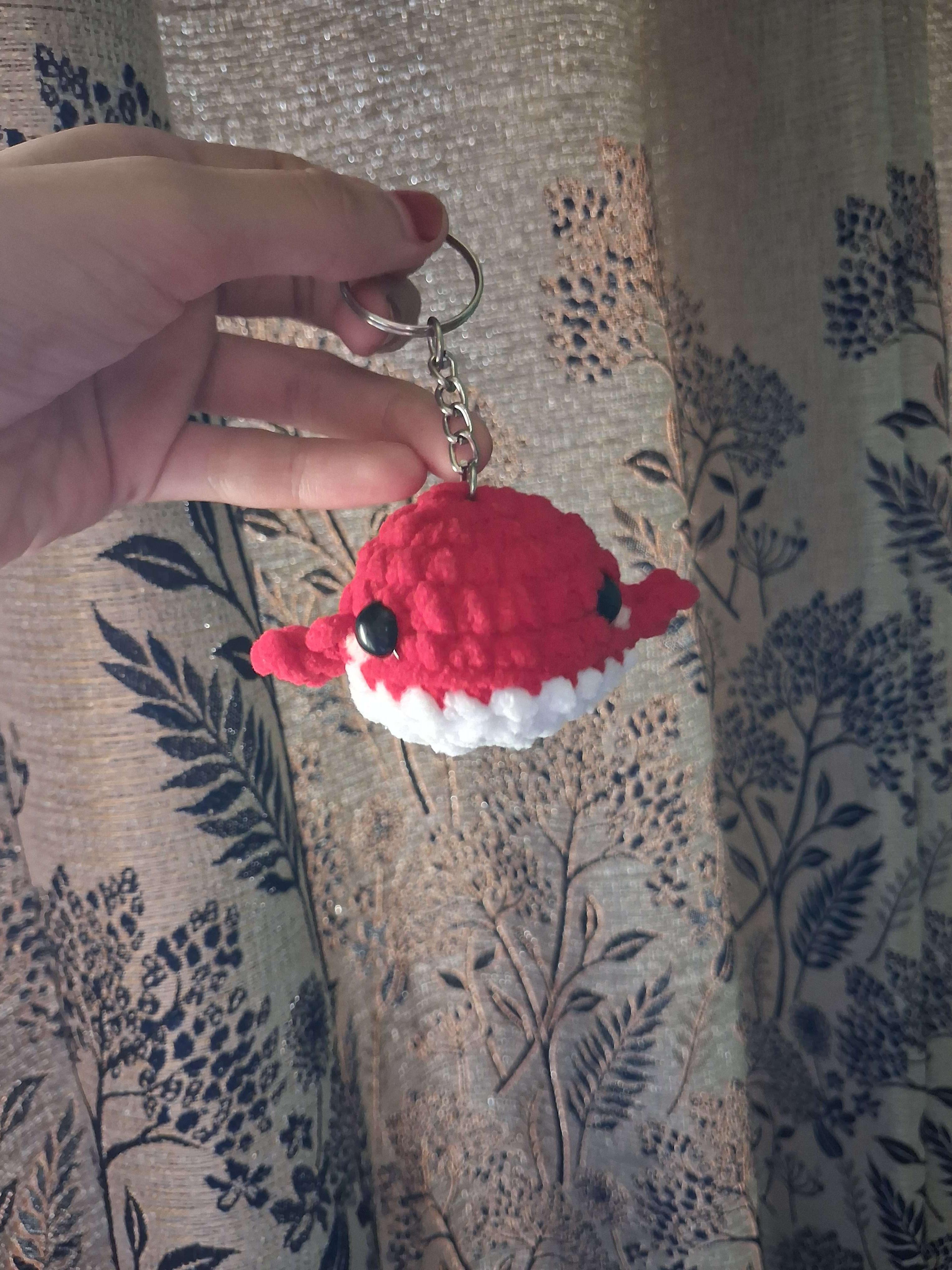Whale keychain alternate view